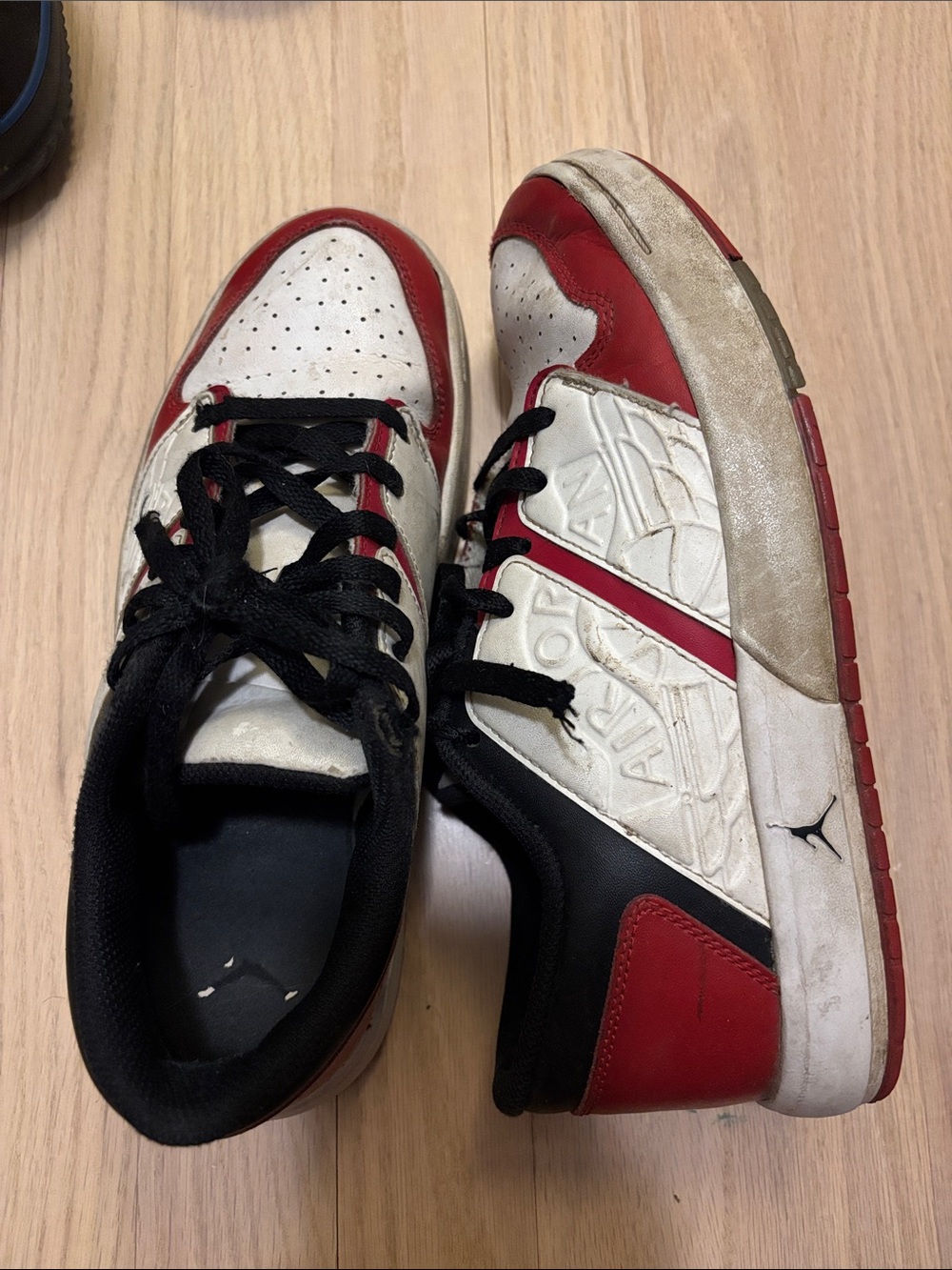 Air Jordan Red and White Sneaker
